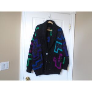 Classiques Mohair Vintage Oversized Multicolored Sweater Size Medium Long-Line